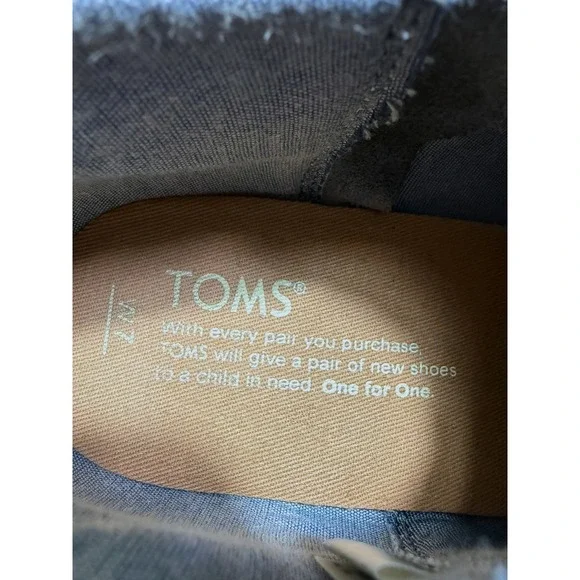 TOMS Suede Ankle Boots Gray Wool Accents Comfort Casual Shoes US 7 - Picture 11 of 12